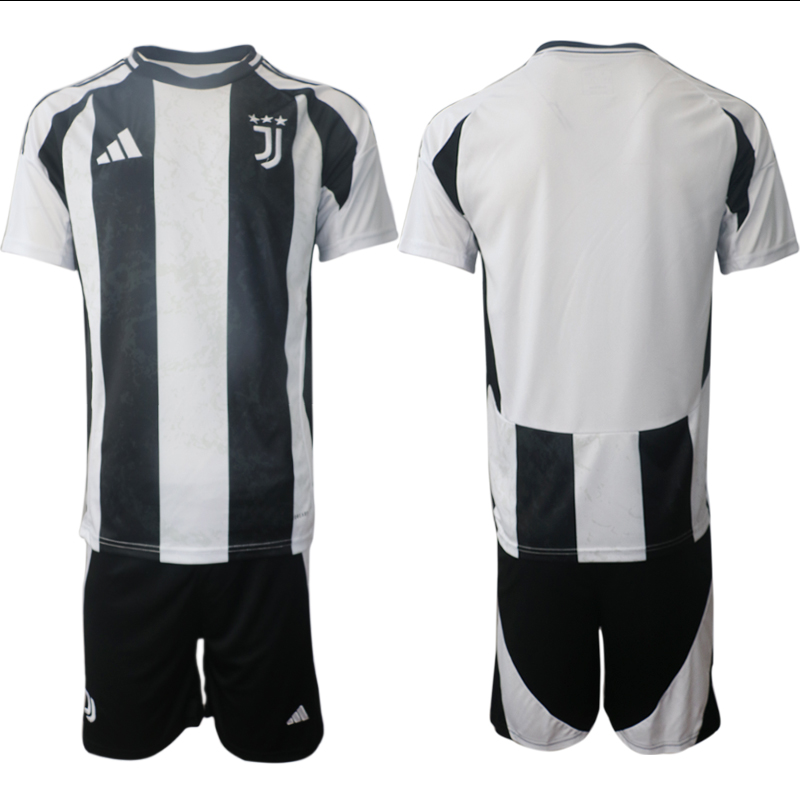 Men 2024-2025 Club Juventus home White Blank Soccer Jersey